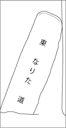 成田道大崎坂下道標の右面文字