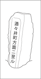 大蛇道愛宕神社前道標の左面文字