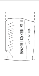 旧東金道馬橋鷲尾余道標の正面文字