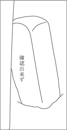 成田道大崎坂下道標の背面文字