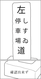成田道丸万講道標の左面文字