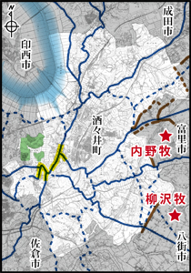 「牧」の位置図